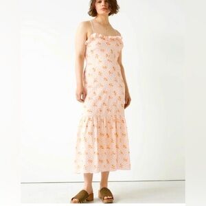 Paris Atelier & other stories NWT size 8 maxi dress floral criss-cross back